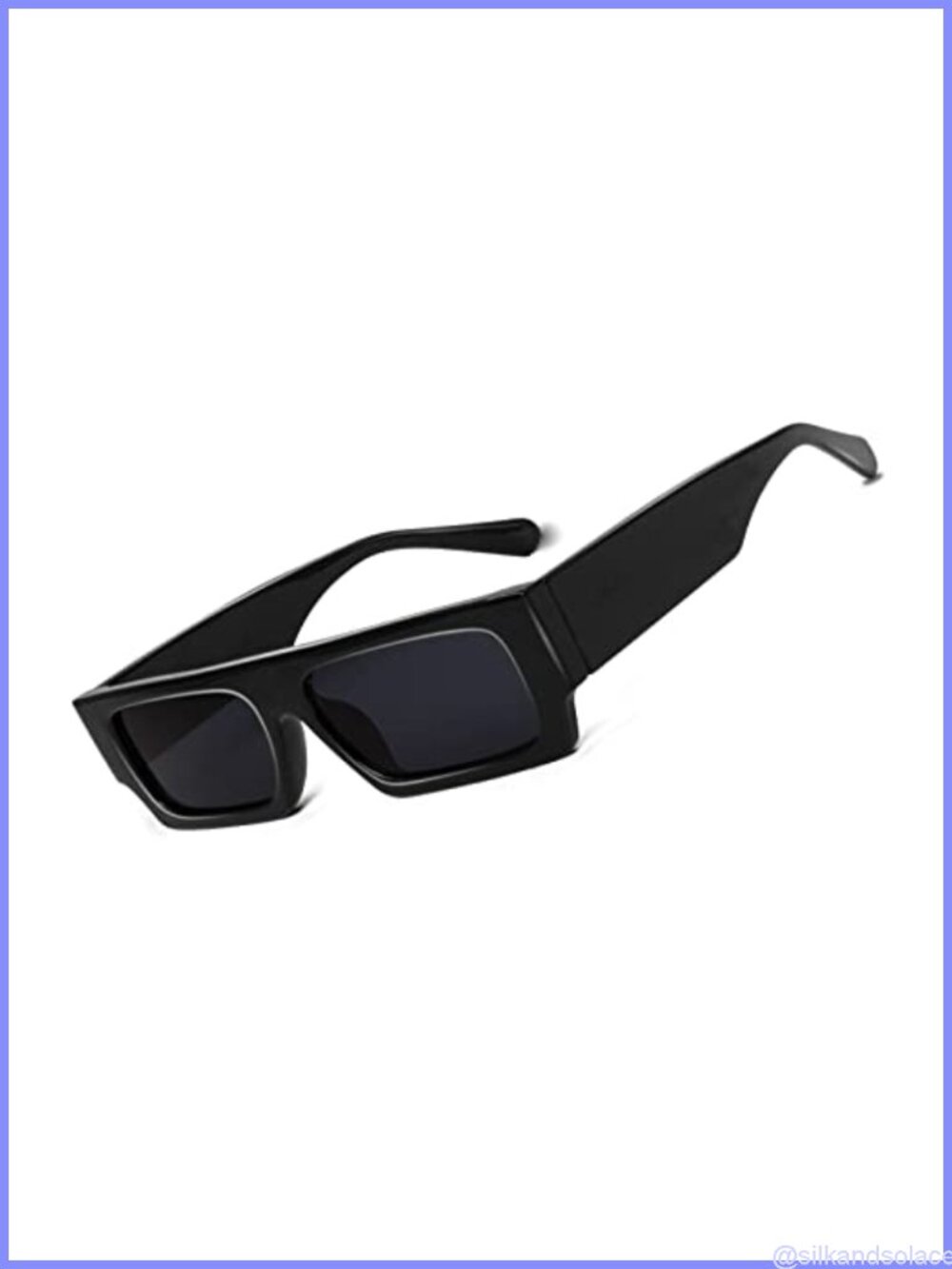 Retro Rectangle Sunglasses Small Narrow Square Unisex UV400
